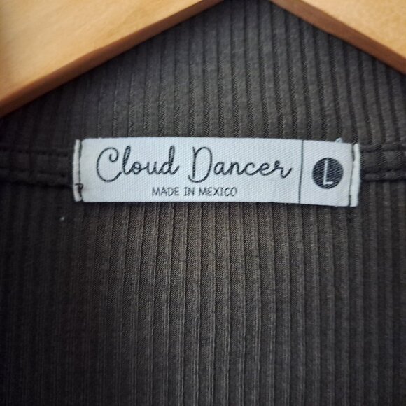 Cloud Dancer Juniors  Sweater Cropped Long Sleeve Green Color Size L - Picture 7 of 9